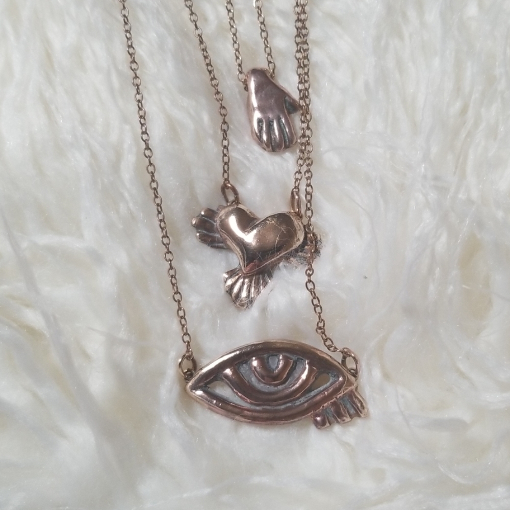 Handmade Reclaimed Gold Layered Necklaces